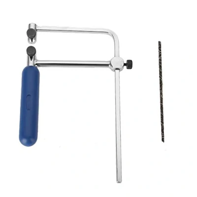 Image de Taidda scie en U, à bijoux outil de coupe amovible réglable cadre forme U avec 6 lames spirale pour intégration vidéo enregistrement transmission