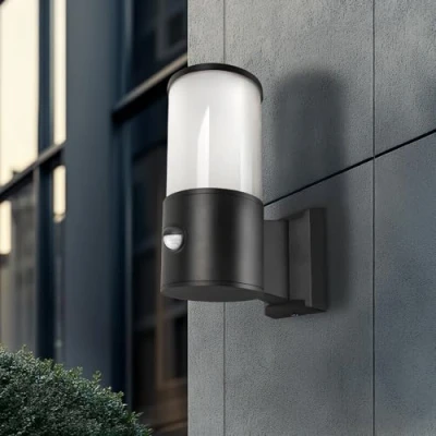 Image de Miratic Applique Murale Exterieur Pour Ampoule E27 max. 15W (non incluse) Lampe IP 54 Luminaire noir Source de Lumière Remplaçable (avec capteur)