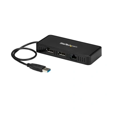 Image de StarTech.com Station d&#039;accueil USB 3.0 double affichage DisplayPort 4K 60Hz pour PC portable 2x DP ou 1x 5K (USBA2DPGB)