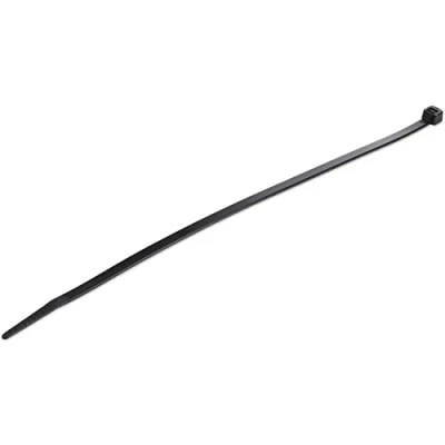 Image de Colliers de Serrage 25 cm Noirs Largeur 4 mm Diam. faisceau 68 Résistance traction 22 kg Fermeture glissière autobloquante Pointe incurvée 94V 2/UL 100 pcs (CBMZT10B)