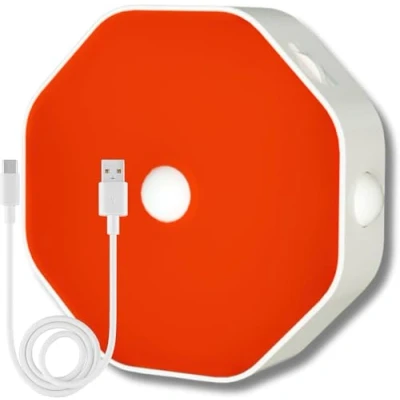 Image de Toys4Boys Veilleuse LED Rouge Enfant 1000mAh Montage Magnétique Capteur de Mouvement à 270 Intensité Réglable Recharge USB C Lumière Apaisante pour le Sommeil