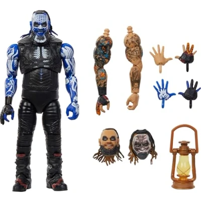 Image de Mattel WWE Ultimate Edition Figurine et accessoires, ensemble de collection Bray Wyatt 15,2 cm, têtes mains interchangeables, 30 points d&#039;articulation