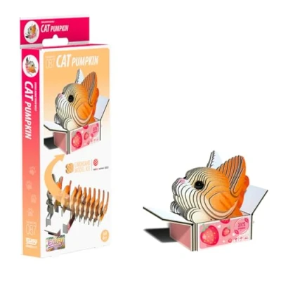 Image de EUGY 087 Kit de modélisme en carton Citrouille Chat à partir 6 ans