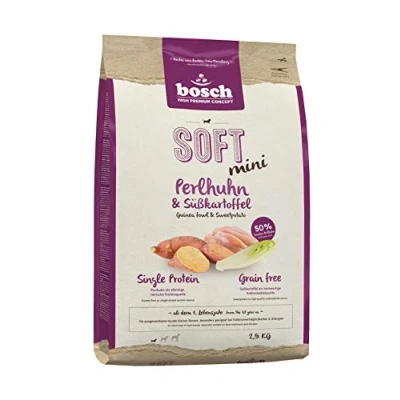 Image de bosch HPC SOFT Mini Pintade &amp; Patate Douce Aliments pour chiens semi moelleux adultes de petite race Monoprotéine Sans céréales 1 x 2,5 kg