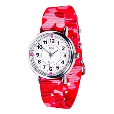 Image de EasyRead Time Teacher Montre Enfant Pédagogique garçon pour Apprendre à Lire l&#039;heure Bracelet éducative et Fille Cadran analogique 12/24h