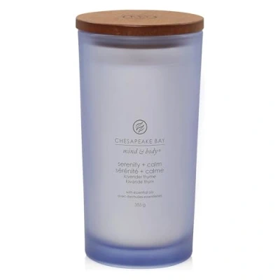 Image de Chesapeake Bay Candle Grande Bougie Parfumée d&#039;Aromathérapie Serenity + Calm, Collection Mind &amp; Body, Durée de Combustion 82 Heures, 9cm x 16cm