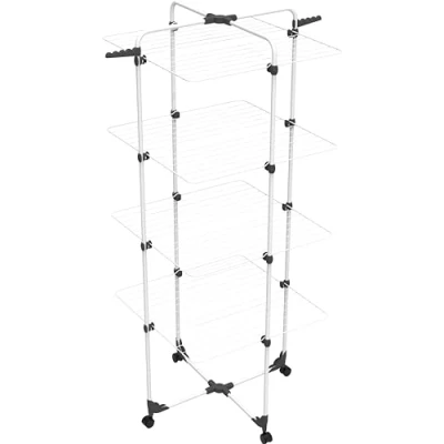 Image de Vileda Modular 4 Séchoir à Linge Tour Niveaux Joint modulable Facile déplacer pour intérieur et extérieur Pliable