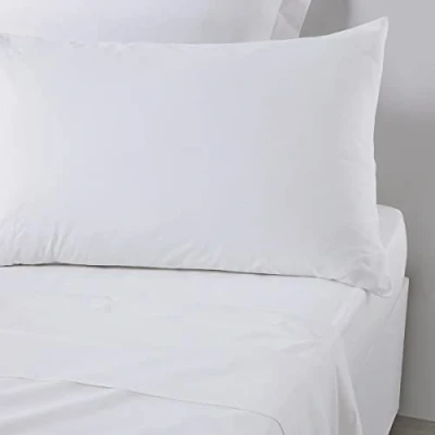 Image de TODAY Essential Lot de 2 Taies d&#039;oreillers 50X70 cm 100% Coton Uni, Craie