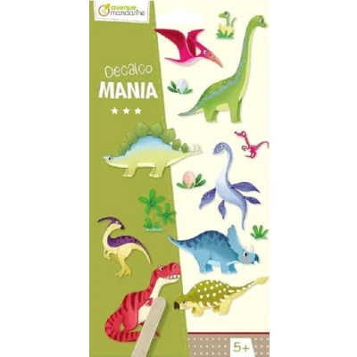 Image de Avenue Mandarine CC047C DÉCALCO&#039;MANIA 2 feuilles d&#039;environ 20 transferts À partir de 5 ans DINOSAURES