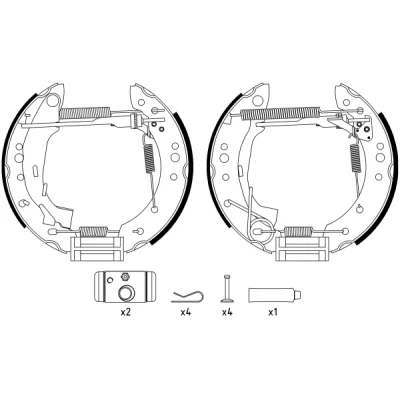 Image de TEXTAR Shoe Kit Pro 84059801 de freins, freins à tambours avec cylindre roue, élément d&#039;ajustage CITROËN: C3 II, Pluriel