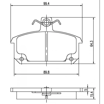 Image de MAPCO 6903 Jeu de plaquettes frein Essieu avant RENAULT: R5 3/5 portes, 12 Berline, 18 Berline