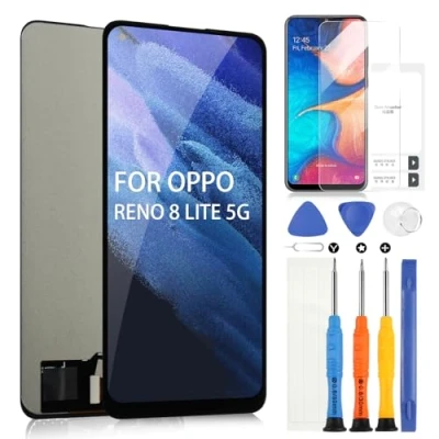 Image de ARSSLY Écran LCD pour Oppo Reno 8 Lite 5G CPH2343 / Reno8 Display Digitazer Touch Screen Rechange Assembly avec outils (6,43&quot;, noir)