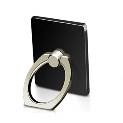Image de MuStone Anneau de support pour téléphone portable, rotation à 360 , smartphone iPhone XS X 8 7 6S 6 5S 5C 5, Samsung Galaxy S9 S8 S7Edge S7 S6 Note 5 (Noir)