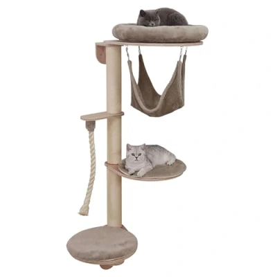 Image de Kerbl Poteau à Gratter Wall Tree Dolomit Grappa Taupe 80x53x158cm