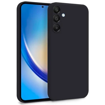 Image de MyGadget Coque pour Samsung Galaxy A35 5G Case Silicone Souple &amp; Soft avec Doublure Microfibre Cover TPU Protection Extra Fine Légère Noir