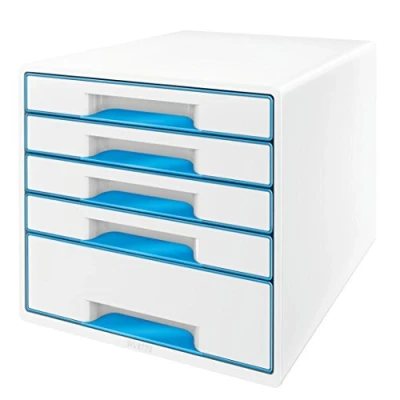 Image de Leitz Wow Bloc de classement 5 Tiroirs Bleu