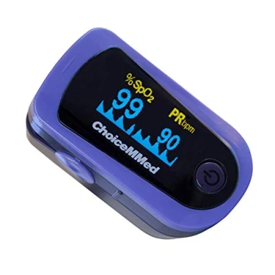 Image de Mobiclinic, Oxymètre de Doigt Portable, Mod. MD300C23, Marque européenne, Pouls Professionnel pour SpO2, Saturomètre, Fréquence cardiaque, Écran OLED, Bleu