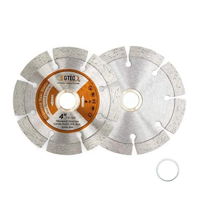 Image de BGTEC Lames diamantées segmentées pour scie électrique, 2 pièces 105mm Disque de coupe sec ou humide à usage général la maçonnerie en brique pierre béton