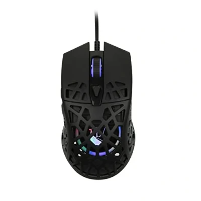 Image de Konix Drakkar Souris Gaming Filaire Aegir Ultra Light 70 g pour PC 7 Boutons Niveaux DPI Rétroéclairage LED Arc en Ciel Noir