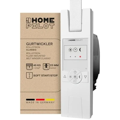 Image de Home Pilot Enrouleur de sangle encastrable Classic pour commande volet roulant à sangle. Installation rapide Programmation Fonctionnement autonome 10132345