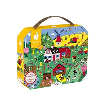 Image de Janod puzzle d&#039;observation la ferme 24 pièces