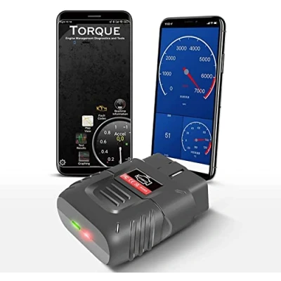Image de AICARGER Appareil de diagnostic OBD2 sans fil Bluetooth, IOS &amp; Android Windows Base données 3000 codes Convient pour voiture, adaptateur OOBD2 scanner les d&#039;erreur avec protocole