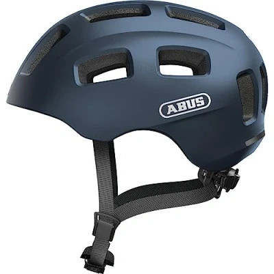 Image de ABUS Casque de vélo Youn I 2.0 avec lumière pour enfants, adolescents et jeunes adultes filles garçons bleu, taille S, bleu (Midnight Blue), S (48 54 cm)