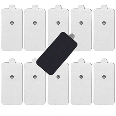 Image de LiteTour 10 Pièces électrodes pour Les électrostimulateurs Auto Adhésifs et Réutilisables Snap électrostimulation Musculaire