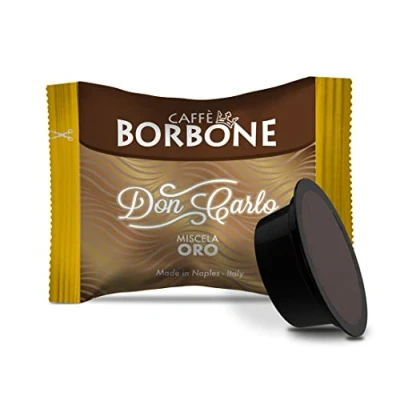 Image de Caffè Borbone Don Carlo, Mélange Or 100 Capsules Compatibles avec les machines à café usage domestique Lavazza* A Modo Mio*