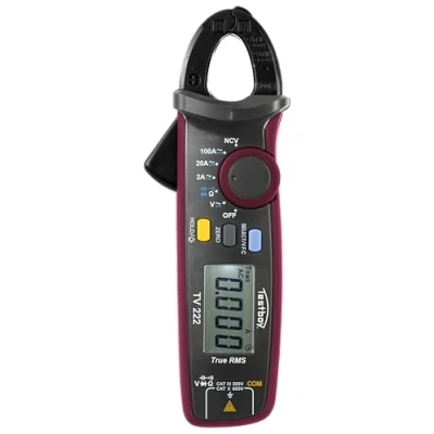 Image de Testboy TV 222 Mini ampèremètre numérique (pince ampèremétrique, multimètre et testeur de tension sans contact, y compris test continuité, diodes, Data Hold fonction Auto Power Off)