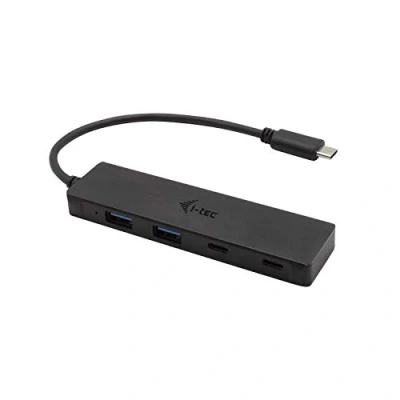 Image de i tec Metal C31HUBMETAL2A2C hub &amp; concentrateur USB 3.2 Gen 1 (3.1 1) Type C 5000 Mbit/s Noir