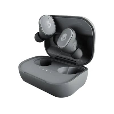 Image de Skullcandy Grind Écouteurs Intra Auriculaires sans Fil, Autonomie 40 h, Skull iQ, Compatible Alexa, Microphone, iPhone + Android Appareils Bluetooth Gris
