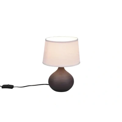 Image de Reality, Lampe de table, Martin 1xE14, max.40,0 W Tissu, Cappucino, Corps: Céramique, Brun Ø:20,0cm, H:29,0cm IP20,Interrupteur cordon