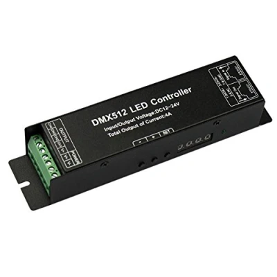 Image de JOYLIT DC 12V 24V Affichage numérique Décodeur DMX512 de 4 Canaux 4x4A LED Contrôleur pour les Lumière bande RGBW 5050 3528