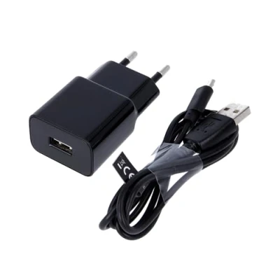 Image de Maxlife Chargeur USB A MXTC 01 Noir Rapide avec 2,1A Puissance et Cable Micro 1m Inclus Adaptateur Secteur Fiable Compact pour Téléphones Portables Haut parleurs Plus
