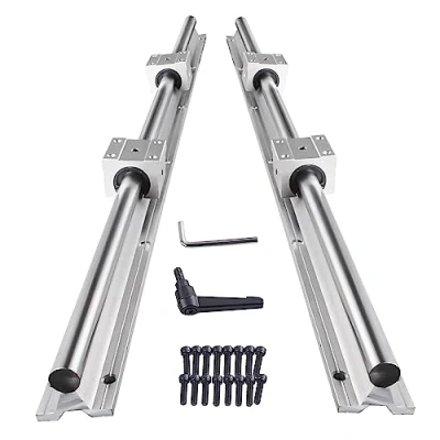 Image de CNCMANS Lot de 2 guides linéaires SBR16 1500 mm Support complet Guide d&#039;onde linéaire avec 4 Pièces SBR16UU Roulements CNC