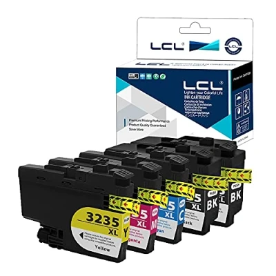 Image de LCL Compatible Cartouche d&#039;encre LC 3235 LC3235 XL LC3235XL LC3235BK 3235XLBK 3235XLC 3235XLM 3235XLY Pigment（2Noir 1Cyan 1 Magenta 1Jaune） Remplacement pour Brother DPC J1100DW
