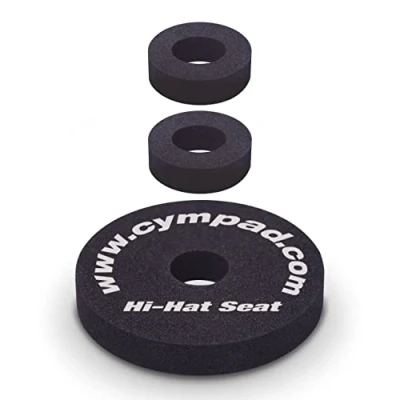 Image de Cympad Optimizer Set Hi Hat, 3 Pièces, Feutres de Charleston. Améliore le Son et la Performance des Cymbales Batterie. Empêche Bruit dans Support Cymbale.