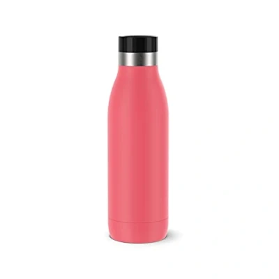 Image de Emsa Bludrop gourde 0,5 L Corail, Durable, Acier inoxydable, Hermétique, Revêtement esthétique, Texture poudrée, Facile à utiliser, Boissons chaudes et froides, Compatible lave vaisselle N3110400