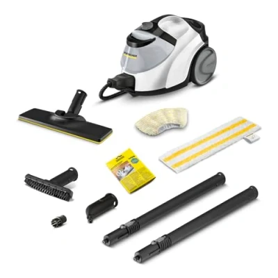 Image de Kärcher Nettoyeur Vapeur SC 5 EasyFix Iron Plug, Blanc, Pression : 4,2 bar, Préchauffage 3 min, Surface 150 m², Réservoir 0,5 l + 1,5