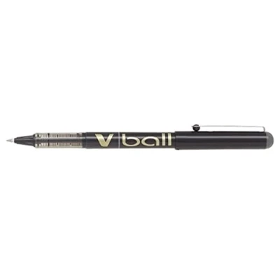 Image de Pilot V Ball Stylo roller Pointe métal 0,7 mm Encre liquide Noir Lot de 12