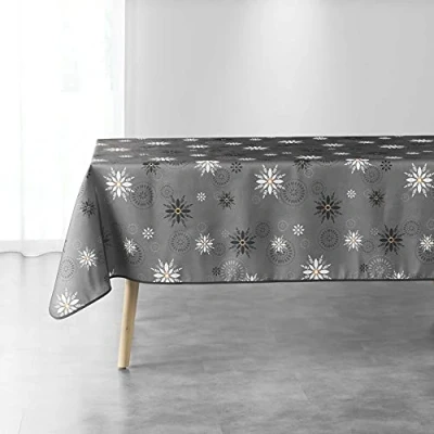 Image de douceur d&#039;intérieur, Nappe Rectangle (150 x 240 cm) Enchante Anthracite, Polyester Imprimé