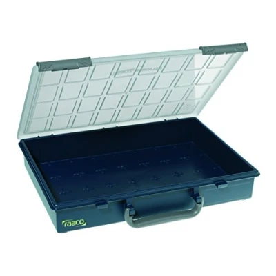 Image de raaco 136204 Assorter 55 4x8 0 Mallette de Rangement Vide, Bleu/Transparent