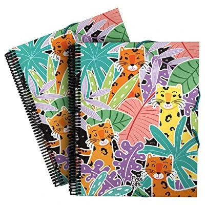 Image de Classeur maxi A4 PP 30 pochettes léopard Free Life