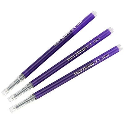 Image de Pilot 076300308 Frixion Point Set de 3 Recharges pour Roller Encre Gel Thermosensible Pointe Fine Violet, Unité