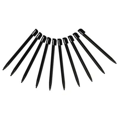 Image de vhbw 10x Stylos de Saisie Compatible avec Nintendo DSi, DSi XL, 2DS, DS Lite Console Jeux 8,8 cm, Noir