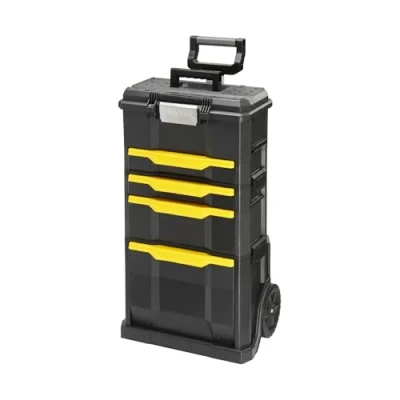 Image de STANLEY Servante Modulo 3 en 1 Avec Boite Touchlatch à Tiroir 79 206 Structure Polypropylène Résistant
