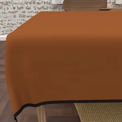 Image de Soleil d&#039;ocre, Boheme Nappe Rectangle Anti tâches en Microfibre lavée 140x300 cm Terra