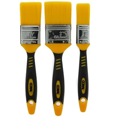 Image de Outils de Corail 31416 Zero loss Pinceaux Peinture avec pinceau sans perte poils Têtes Lot 3 Pièces Jaune (3 Pièces)