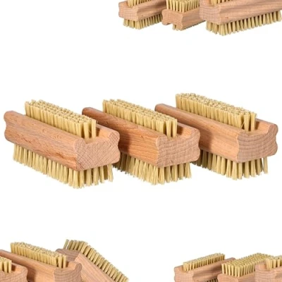 Image de ToolSpace 3x Brosse à Ongles en Bois de Hêtre Mix Solide Agawa Tapica Synthétiques Poils Nettoyer les Laver Mains Récurer pour la saleté Manucure Pédicure
